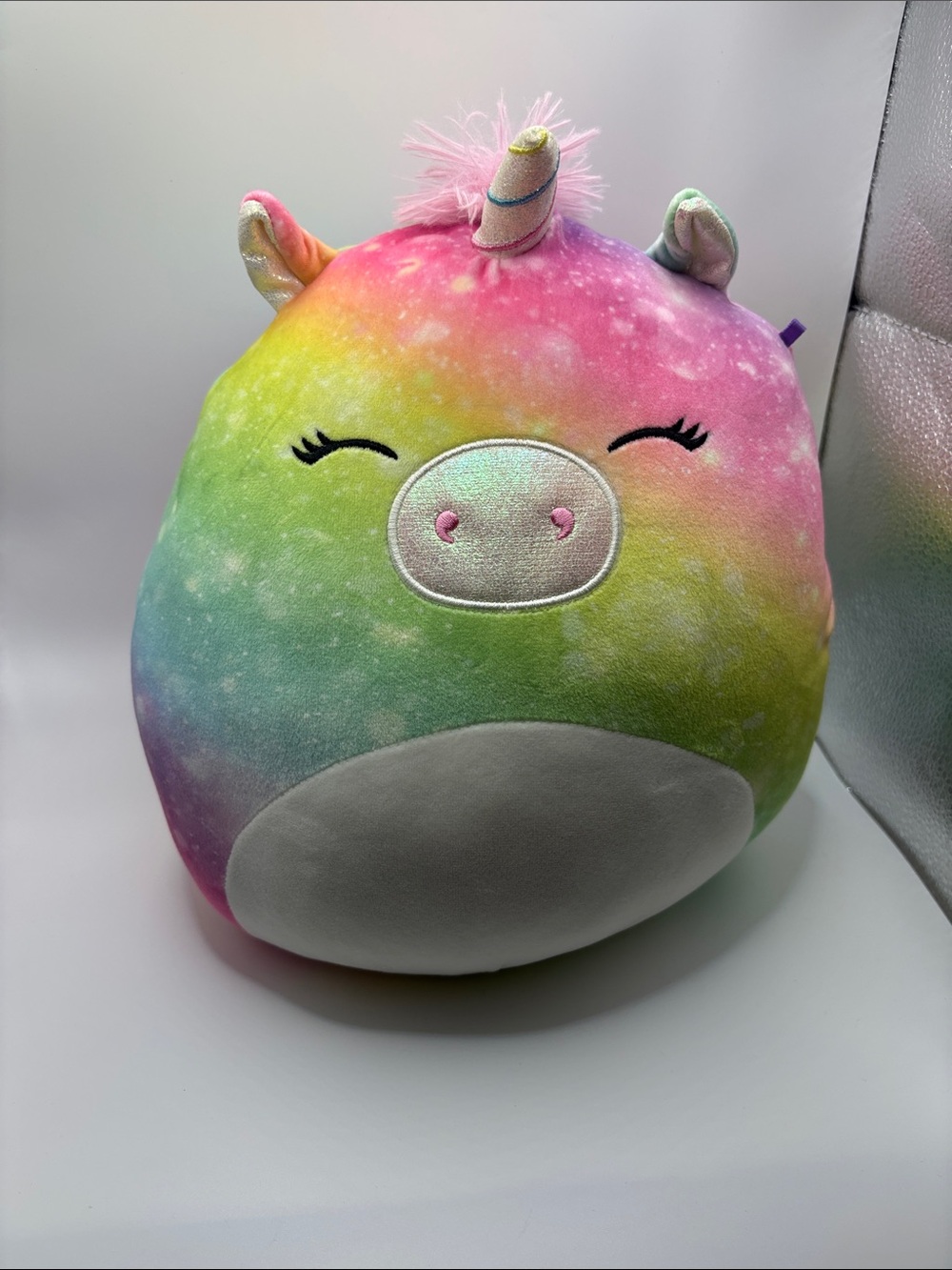 Prim Unicorn Pig Stars  Plush Pillow - Multicolor 11”